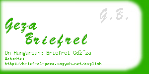 geza briefrel business card